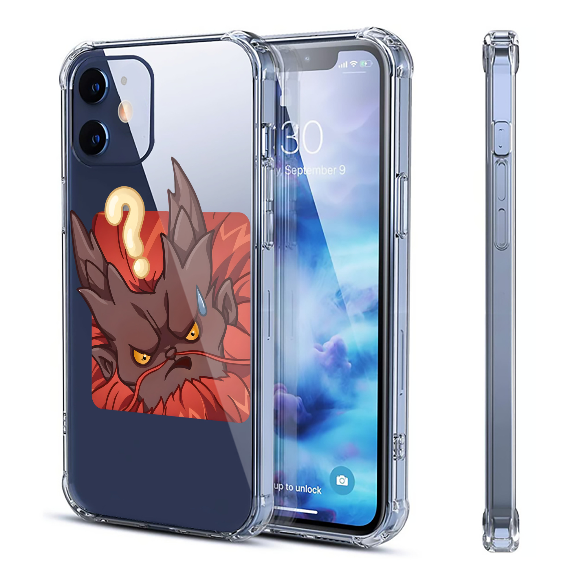 （画像用） Ne Zha 2 ナタ 魔童の大暴れ 【iPhone 12シリーズ対応】透明スマホケース（クリアソフトケース）